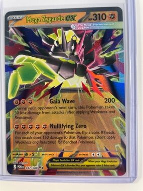 Pokemon Mega Zygarde EX Holofoil Card - Green, Black, Yellow